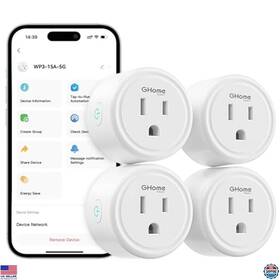 B0d832bxgk 3m Smart Plug 15a Wi-fi 5g And 2.4ghz Works With Alexa Google Home 4 Pack