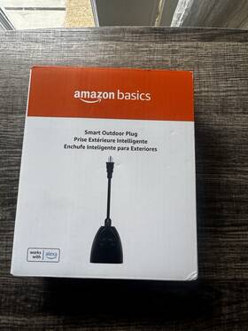 Amazonbasics B094hjjvg Smart Outdoor Plug Wi-fi Alexa 2 Outlets Weather Resistant