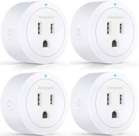 Amysen 692620196203 Smart Plug Home Wifi Outlet Works With Alexa Echo Google &