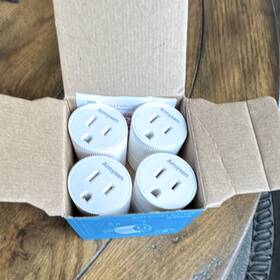Amysen X001nr30lv Wi-fi Smart Plug Type A App-controlled White Plastic 1 Outlet 4 Pack