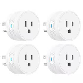Aoibox 445018582514 15 Amp 120-volt Bluetooth Wi-fi Grounding Plug Connector White Smart Outlet Voic