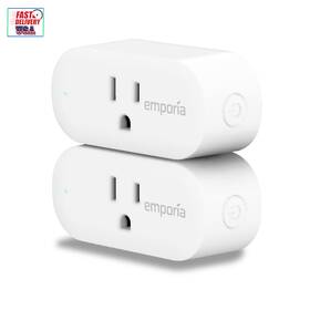 Emso1-2 Corp. Smart Plug With Energy Monitoring 15a Max / 10a Continuous Wifi Outlet