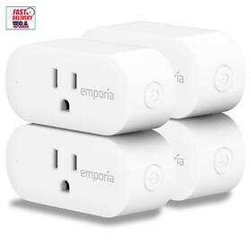 Emso1-4 Corp. Smart Plug With Energy Monitoring 15a Max / 10a Continuous Wifi Outlet
