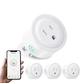 Crabtek 741451617019 Smart Plug 4 Packs With Energy Monitor 16a - Outlet 2.4ghz Wi-fi W
