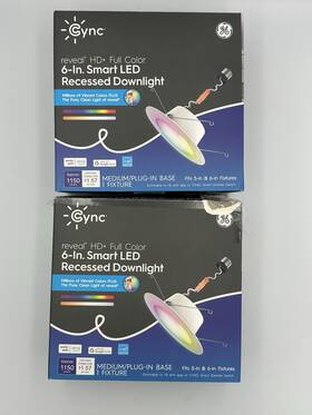 Cfixrscr6crvd-1t Cync Full Color 6 Inch Smart Led Recessed Downlights 2 Pack - 1 New Open Box