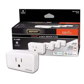 Defiant 810048682515 15 Amp 120-volt Indoor Smart Plug And Timer Wi-fi Bluetooth Outlet 4 Pack