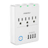 E1-077 Powrui Smart Outlet Usb Charging Ports Remote Control Surge Protector