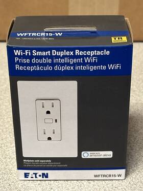 Wftrcr15-w-bx-lw Eaton New Wftrcr15-w White Wi-fi Smart Duplex Receptacle Works With Alexa 15a