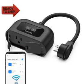 Eightree 711181132304 5ghz Outdoor Smart Plug Waterproof Ip44 Wifi Outlet With 2 Independ
