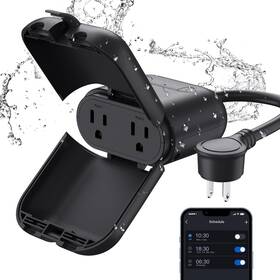 Pqr20 Elegrp Outdoor Smart Wifi Plug Waterproof Ip66 With 2 Individually Sock