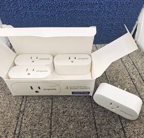 Ems01 Emporia 4 Pcs Energy Monitoring Smart Outlets Plugs Wifi Alexa Google