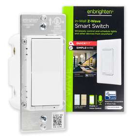 Enbrighten 030878584333 700 Series Z-wave In-wall Smart Light Switch With Quickfit And