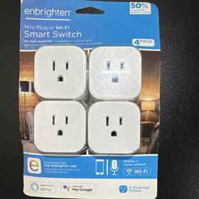 51514 Enbrighten Mini Wi-fi Smart Switch 4-pack Alexa Google Assistant 4 Outlets