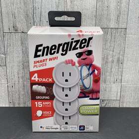 Energizer 805106871512 Smart Wifi Plug 4 Pack Grouping 15 Amp Voice Control New In Box