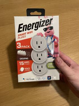 Eix3-1003-pp3 Energizer 3 Pack Smart Indoor Wifi Plugs 15 Amp Home Wi-fi Multi New