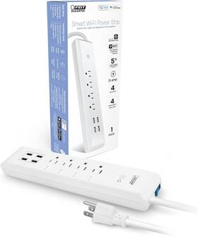 Feit Electric 313097084083 Smart Power Strip Plugs Work With Alexa And Google Home No