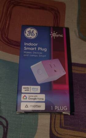 Ge 29887b08 Cync Indoor Smart Plug Wi-fi Matter Alexa Google Apple 1 Outlet White