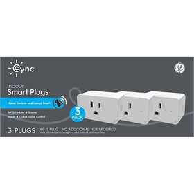 990078566 Ge Lighting Cync Indoor Smart Plug 3 Pack Bluetooth And Wi-fi Outlet Socket