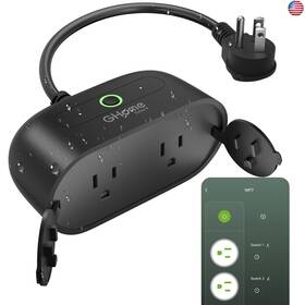 Ghome 199284122840 Smart Outdoor Plug Wi-fi Outlet Dual Individual Sockets With