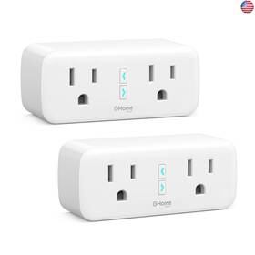 Ghome 199284953406 Smart Plug Outlet Extender 15a 2 Pack Wifi Plugs Compatible With