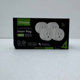 Ghome Smart 198168282892 Mini Plug Wi-fi Outlet Socket Alexa Google Home 4 Pack White - New