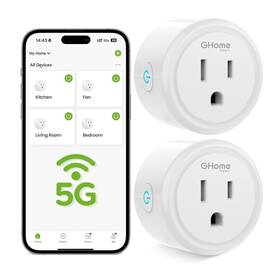 Wp3-a-2 Ghome Smart 5g 15a Wifi Plug Compatible With Alexa And Google Home Outlet