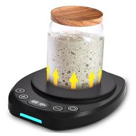 Msfj10 Goanefive Sourdough Starter Warmer Mat - 24h Timer Precise 1 F Thermostat Control Black