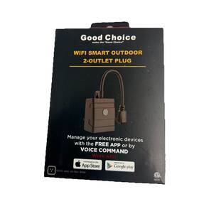 Good Choice Hm-wf-005b Wifi Smart Outdoor 2-outlet Plug Alexa/google App