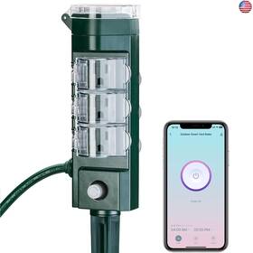 Hbn 810079581870 Outdoor Smart Plug Waterproof With 6 Outlets Wifi Power Stake Timer 6ft