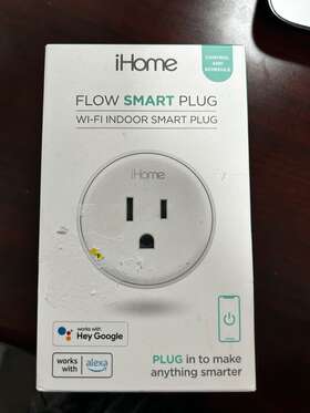 Ihome 194383019862 Flow Smart Plug Wi-fi Indoor Alexa Hey Google New Sealed Box