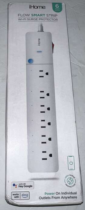 Ihome 194383022114 Flow Smart Power Strip Extension Cord Wifi Surge Protector Tested