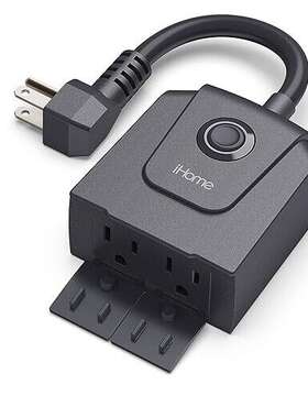 Ih-ow103-101 Ihome Flow Outdoor Smart Plug With Dual Sockets Weatherproof Ipx3 Wifi