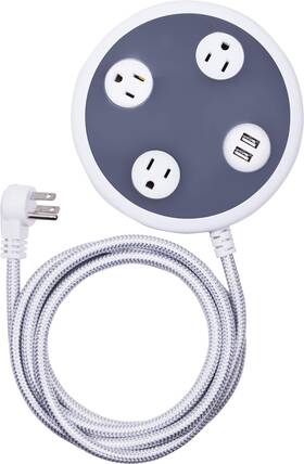 41386 Jasco Surge Protector Power Strip With Usb Charger 3 Outlets 2 Ports