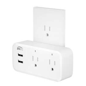 Jintu 696576700835 Smart Plug Outlet Home Wifi Dual Two Usb Compatible With Alexa
