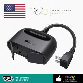 Er0944031 Kasa Outdoor Smart Plug Home Wi-fi Outlet With 2 Sockets Ip64 Weather Resistance
