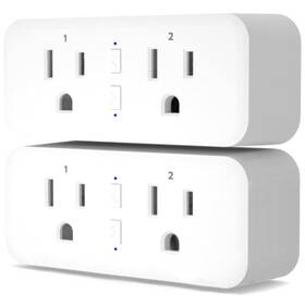 30220 Kmc Smart Plug Duo 2-outlet Wi-fi 2-pack Multi Adapter For Alexa/google W2