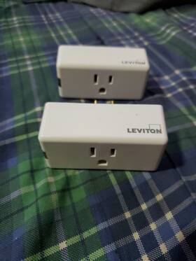 Dw15p-1bw Leviton Smart Plug X2 15a 120v Wi-fi Indoor Decora 5-15r White 2nd Gen