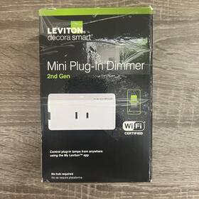 R02-d23lp-1rw Leviton D23lp Decora Smart Wi-fi Mini Plug-in Dimmer 2nd Gen In White