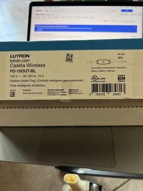 Pd-15out-bl Lutron New Genuine Cas Ta Wireless Outdoor Smart Plug - Black