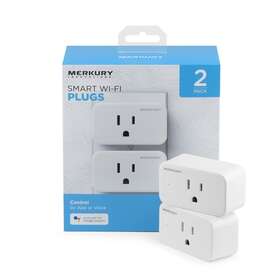 Merkury Innovations 844702097681 Smart Wi-fi Plugs 2 Pack White