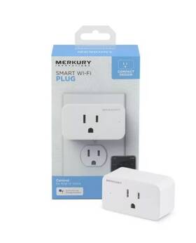 Mi-ww118-199w Merkury Innovations Smart Wifi Plug Outlet Voice Google Assistant Alexa Phone App