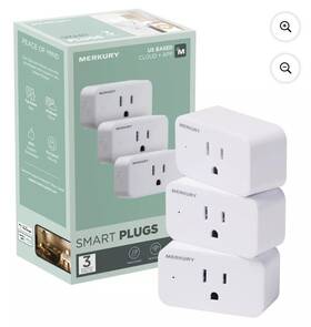 Mi-ww334-199w Merkury Innovations Smart Wi-fi Plug Compatible With Alexa And Google Assistant White 15 Amp