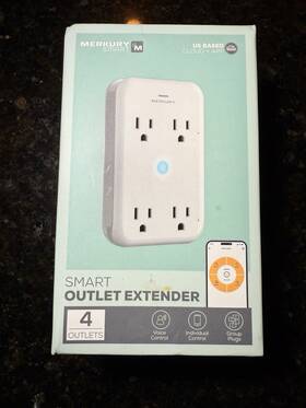 Mi-ww138-199w Merkury Smart Outlet Extender - New- Usa Based Cloud/app Controlled