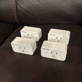 Mi-ww434-199 Merkury Smart New Wi-fi Outlet Plug With Alexa And Googe 4 Pack White