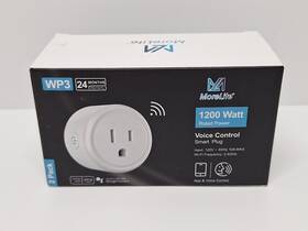 Morelite 850016551467 1200w Voice Control Smart Plug Wp3 2-pack Wi-fi Enabled Alexa And Google