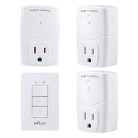 U149y Nobrand Mini Wireless Remote Outlet Switch 3 Outlets