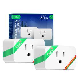 Nous 905072800952 Wi-fi Smart Plug 15a Dual-band 2.4ghz And 5ghz Energy Monitoring Compat