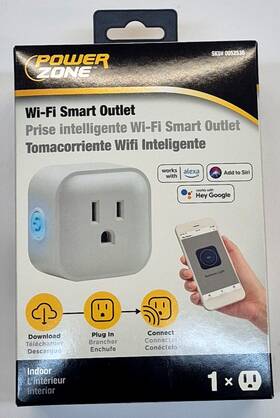 Orrcwfii11 Power Zone 054732831319 Powerzone Wi-fi Smart Outlet Plug-in No Wiring Needed New