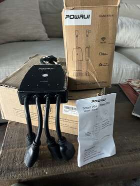 Snp-18-2 Powrui Smart Outdoor Wifi Plug Electrical Power Extension Up To 1875w Alexa Google