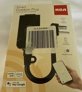 Rca 810071491184 New Sealed In Box Smart Outdoor Plug